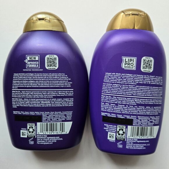 OGX Thick Full Shampoo & Conditioner Biotin Collagen 13 Oz Volume Hair Care - Picture 2 of 6